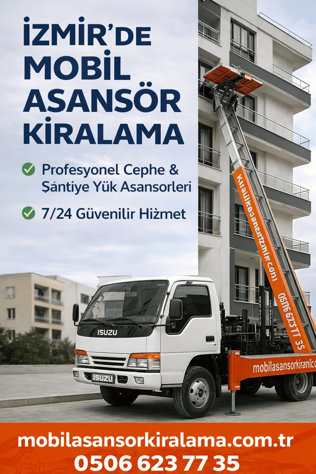 İzmir Mobil Asansör Kiralama - Şantiye ve Cephe Asansörü
